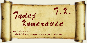 Tadej Komerović vizit kartica